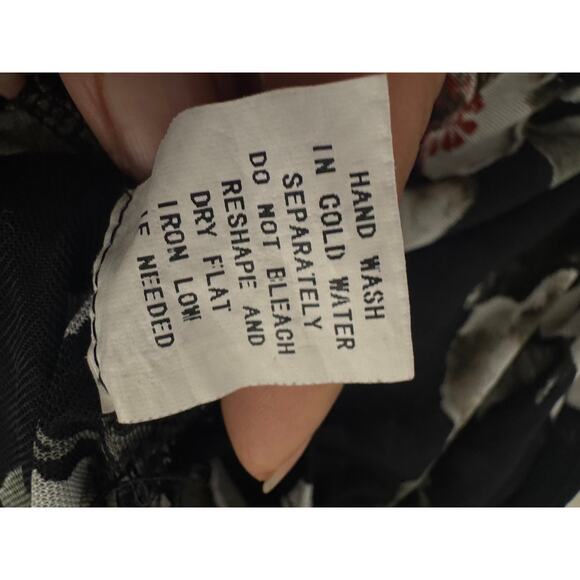 Ember Black Floral Sheer Kimono Duster – Size M - Picture 6 of 8